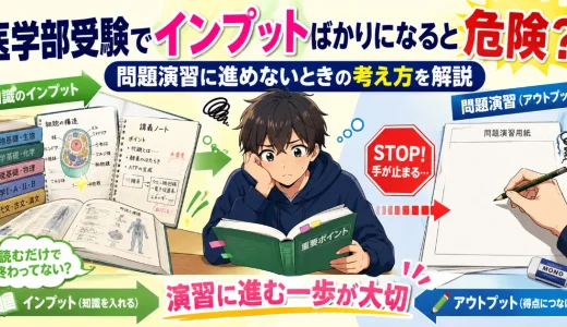医学部受験でインプットばかりになると危険？問題演習に進めないときの考え方を解説