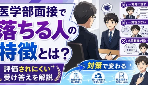 医学部面接で落ちる人の特徴とは？評価されにくい受け答えを解説