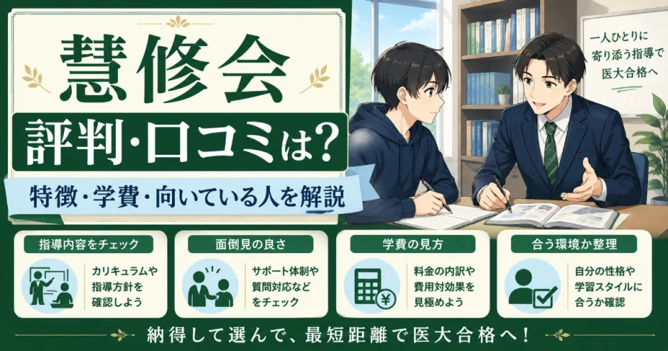 慧修会の評判・口コミは？特徴・学費・向いている人を解説