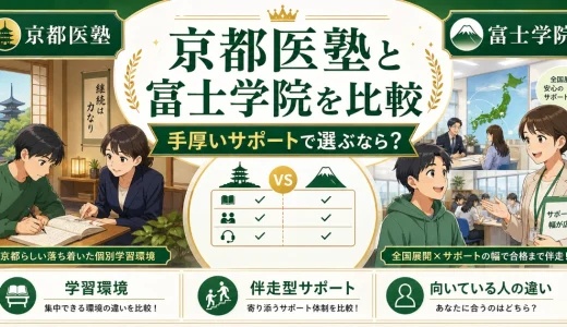 京都医塾と富士学院を比較｜手厚いサポートで選ぶならどちらかを解説