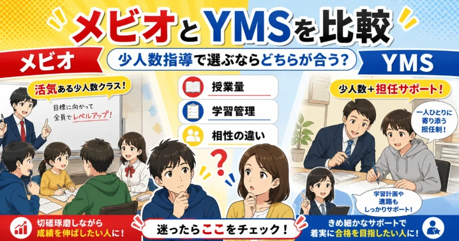 メビオとYMSを比較｜少人数指導で選ぶならどちらが合うかを解説