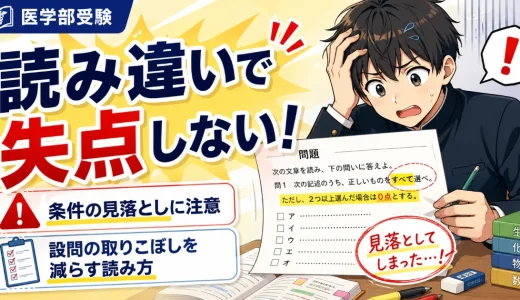医学部受験で問題文の読み違いが多いのはなぜ？設問の取りこぼしを減らす方法を解説