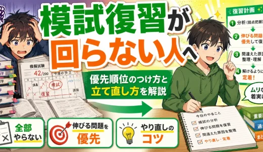 医学部受験で模試復習が回らない人へ｜優先順位のつけ方と立て直し方を解説