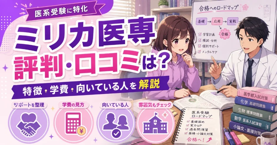 ミリカ医専の評判・口コミは？特徴・学費・向いている人を解説