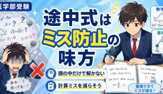 医学部受験で途中式を書かずに解くと危険？ミスが増える理由を解説