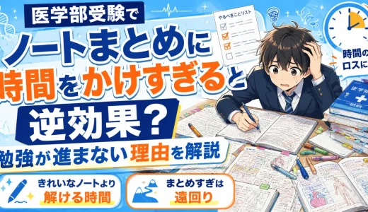 医学部受験でノートまとめに時間をかけすぎると逆効果？勉強が進まない理由を解説
