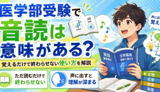 医学部受験で音読は意味がある？覚えるだけで終わらせない使い方を解説