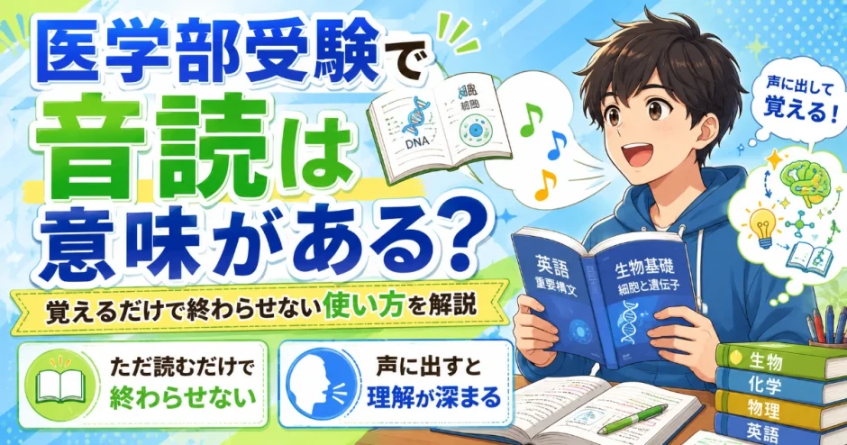 医学部受験で音読は意味がある？覚えるだけで終わらせない使い方を解説