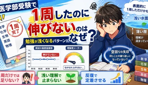 医学部受験で1周したのに伸びないのはなぜ？勉強が浅くなるパターンを解説