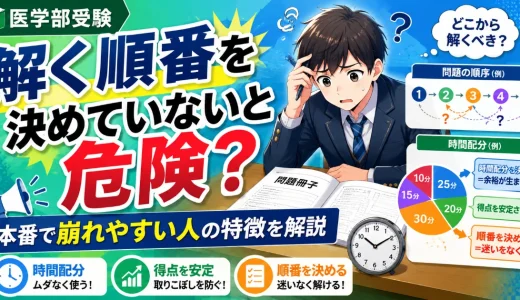 医学部受験で解く順番を決めていないと危険？本番で崩れやすい人の特徴を解説