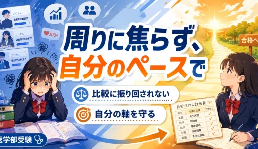 医学部受験で周りの進度に焦ってペースを崩す人へ｜自分の軸を保つ方法を解説