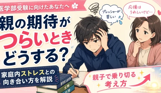 医学部受験で親の期待がつらいときどうする？家庭内ストレスとの向き合い方を解説