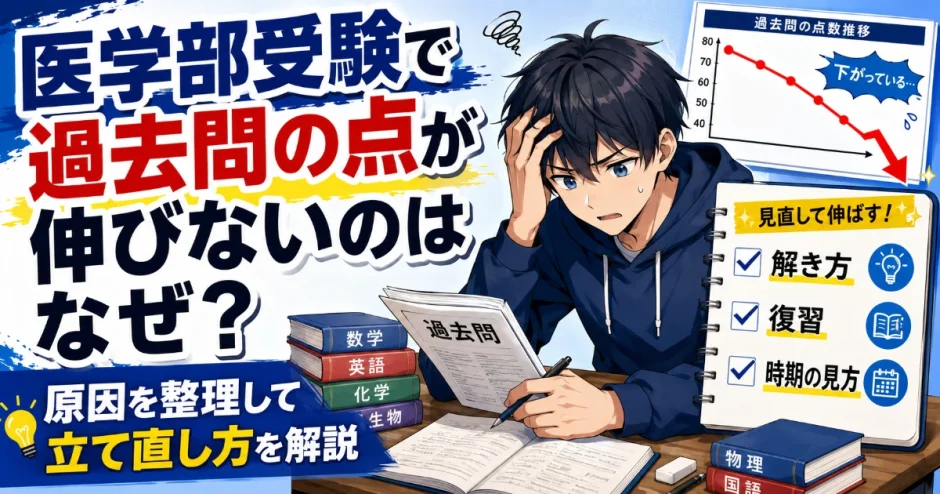 医学部受験で過去問の点が伸びないのはなぜ？原因と立て直し方を解説