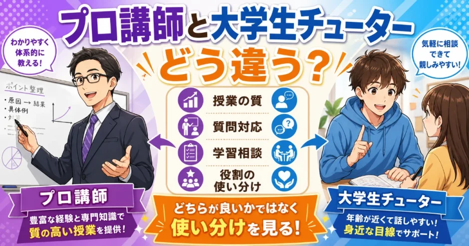 医学部予備校の「講師はプロか大学生か」どちらがいい？役割の違いを解説