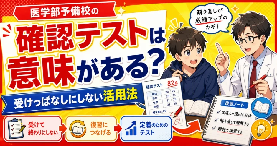 医学部予備校の「確認テスト」は意味がある？受けっぱなしにしない活用法を解説