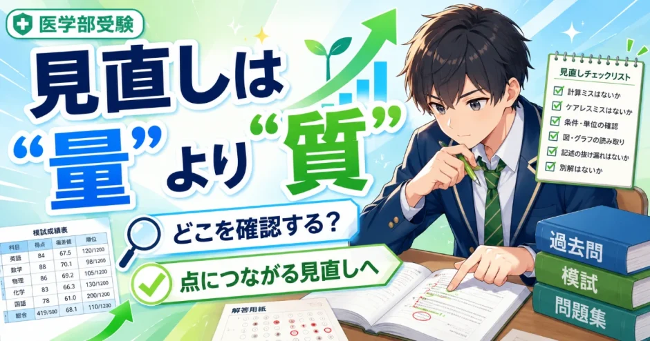 医学部受験で見直ししても点が上がらないのはなぜ？見直しの質を変える方法を解説