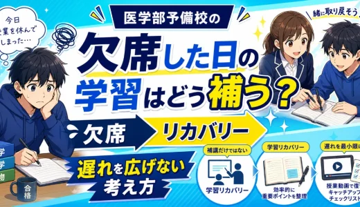 医学部予備校の「欠席した日の学習」はどう補う？遅れを広げない考え方を解説