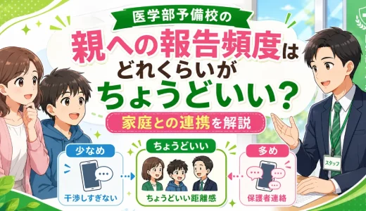 医学部予備校の「親への報告頻度」はどれくらいがちょうどいい？家庭との連携を解説