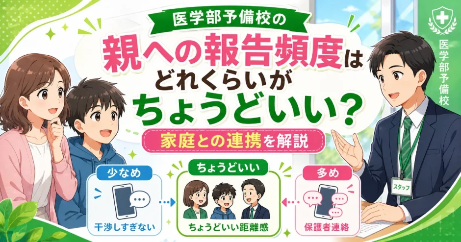 医学部予備校の「親への報告頻度」はどれくらいがちょうどいい？家庭との連携を解説