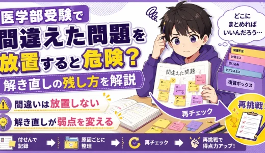医学部受験で間違えた問題を放置すると危険？解き直しの残し方を解説