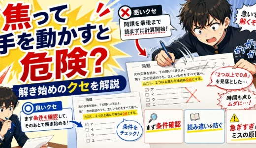 医学部受験で問題を読む前に焦って手を動かすと危険？解き始めのクセを解説