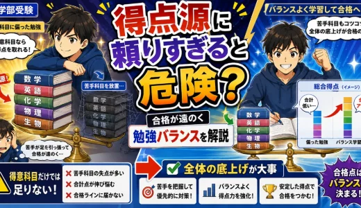 医学部受験で得点源の科目に頼りすぎるとどうなる？合格が遠のく勉強バランスを解説