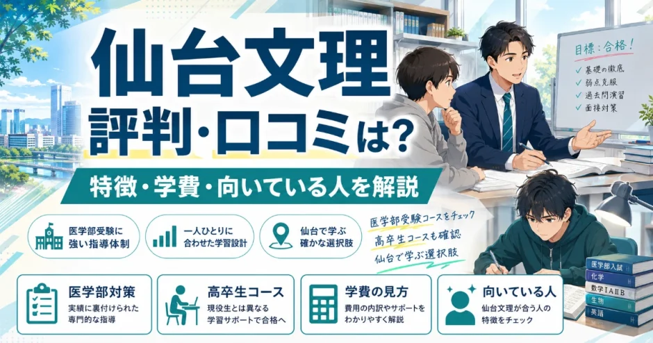 仙台文理の評判・口コミは？特徴・学費・向いている人を解説