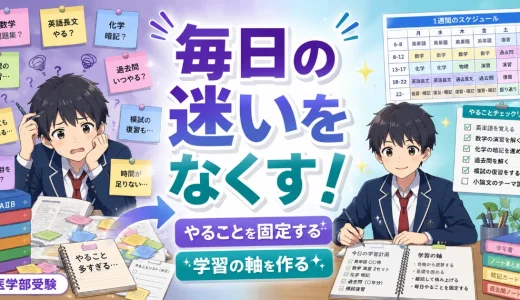 医学部受験で勉強の優先順位が毎日ぶれるのはなぜ？やることを固定する考え方を解説