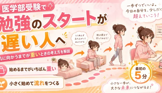 医学部受験で勉強のスタートが遅い人へ｜机に向かうまでが重いときの考え方を解説
