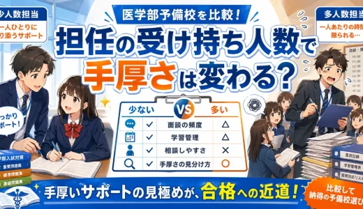 医学部予備校の「担任1人あたりの担当人数」は見るべき？手厚さの見分け方を解説
