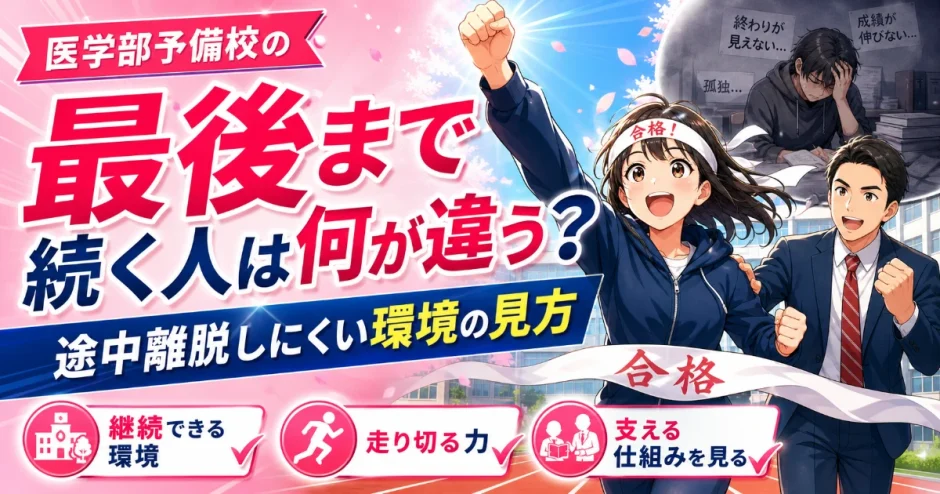 医学部予備校の「最後まで続く人」は何が違う？途中離脱しにくい環境の見方を解説