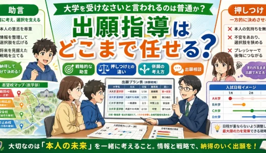 医学部予備校の「大学を受けなさい」と言われるのは普通？出願指導の考え方を解説