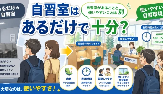 医学部予備校の「自習室がある」と「使いやすい」は別？見落としやすい差を解説