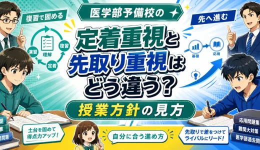 医学部予備校の「定着重視」と「先取り重視」はどう違う？授業方針の見方を解説