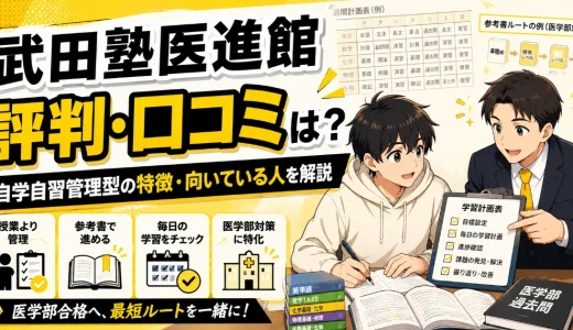 武田塾医進館の評判・口コミは？医学部専門予備校としての特徴・向いている人を解説
