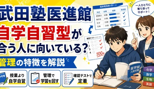 武田塾医進館は自学自習型が合う人に向いている？管理の特徴を解説