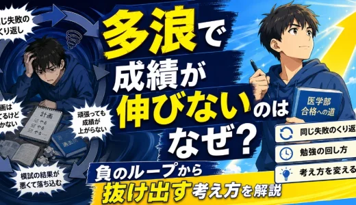 多浪で成績が伸びないのはなぜ？負のループから抜け出す考え方を解説
