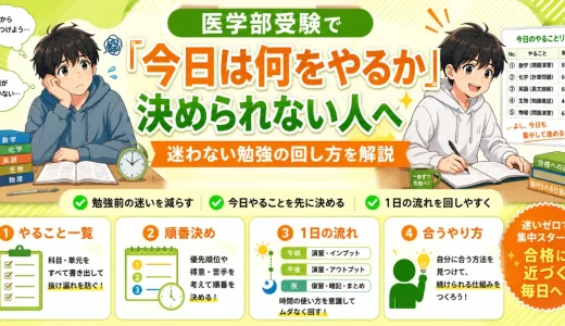 医学部受験で『今日は何をやるか』決められない人へ｜迷わない勉強の回し方を解説