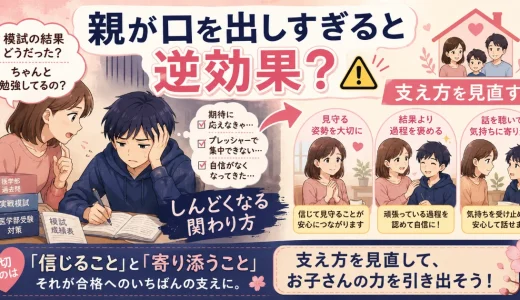 医学部受験で親が口を出しすぎると逆効果？受験生がしんどくなる関わり方を解説