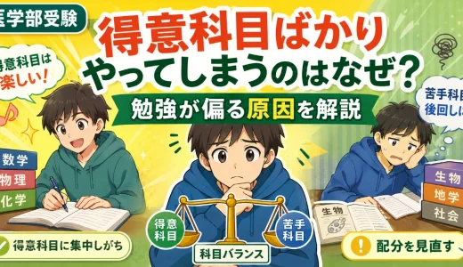 医学部受験で得意科目ばかりやってしまうのはなぜ？勉強が偏る原因を解説