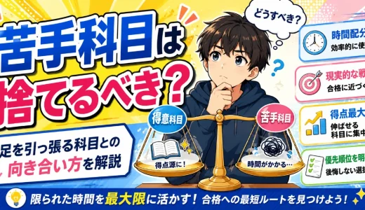 医学部受験で苦手科目は捨てるべき？足を引っ張る科目との向き合い方を解説