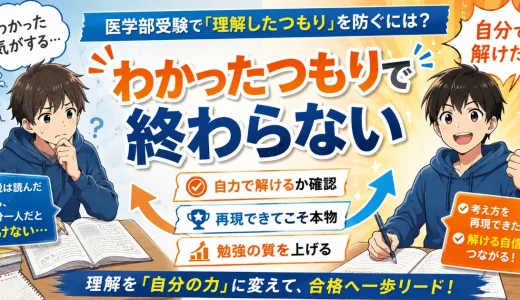 医学部受験で『理解したつもり』を防ぐには？自力で再現できるか確かめる方法を解説