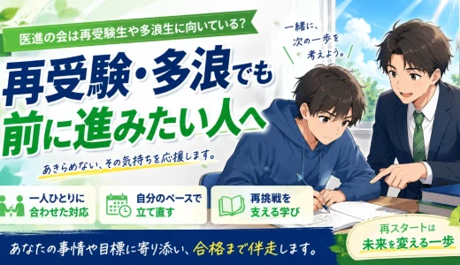 医進の会は再受験生や多浪生に向いている？個別対応の特徴を解説