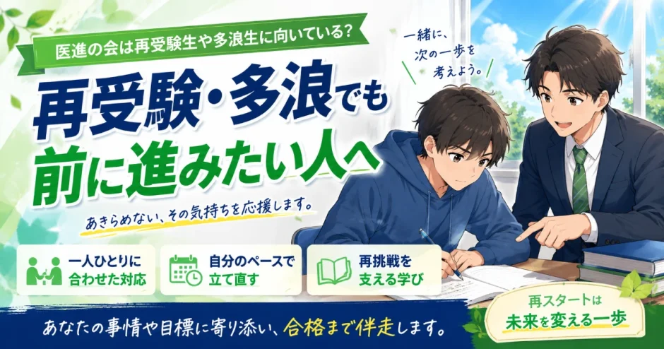 医進の会は再受験生や多浪生に向いている？個別対応の特徴を解説