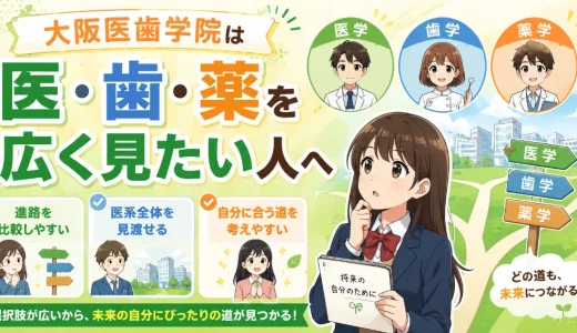 大阪医歯学院は医歯薬系を広く見たい人に向いている？特徴を解説