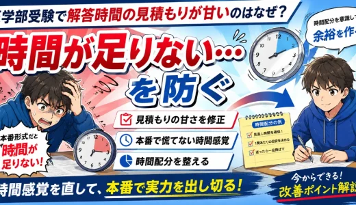 医学部受験で解答時間の見積もりが甘いのはなぜ？時間感覚を直す方法を解説