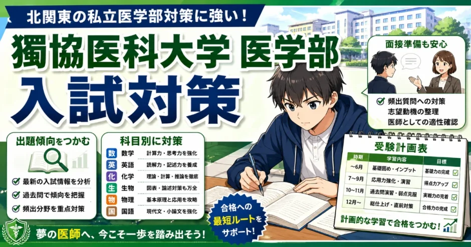 獨協医科大学 医学部の入試対策｜出題傾向・科目別対策・面接を解説