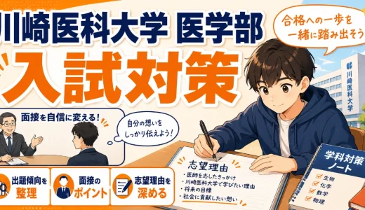 川崎医科大学 医学部の入試対策｜出題傾向・面接・志望理由の考え方を解説