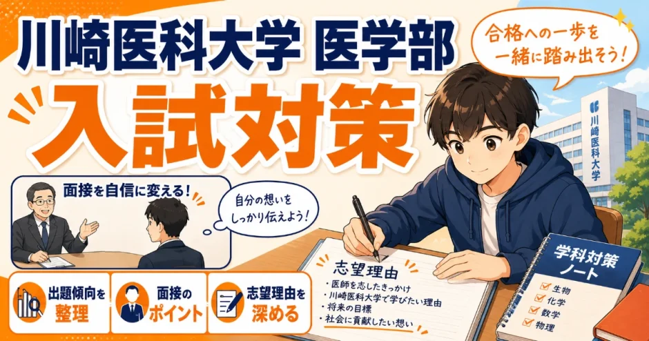 川崎医科大学 医学部の入試対策｜出題傾向・面接・志望理由の考え方を解説