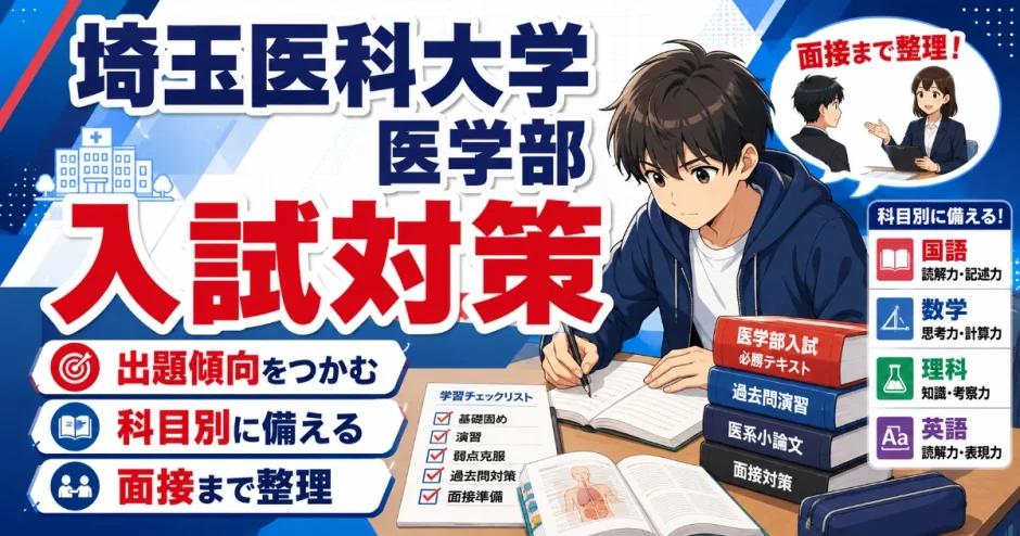埼玉医科大学 医学部の入試対策｜出題傾向・科目別対策・面接のポイントを解説